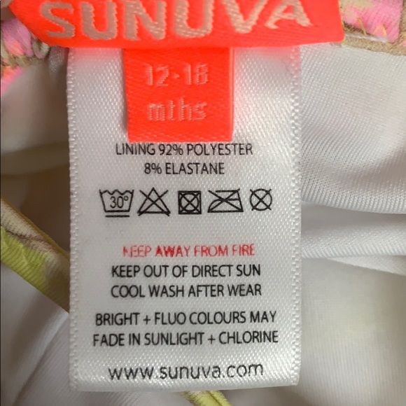 Sunuva 12-18 Mo Yellow Ruffle Swimsuit - Picture 4 of 4